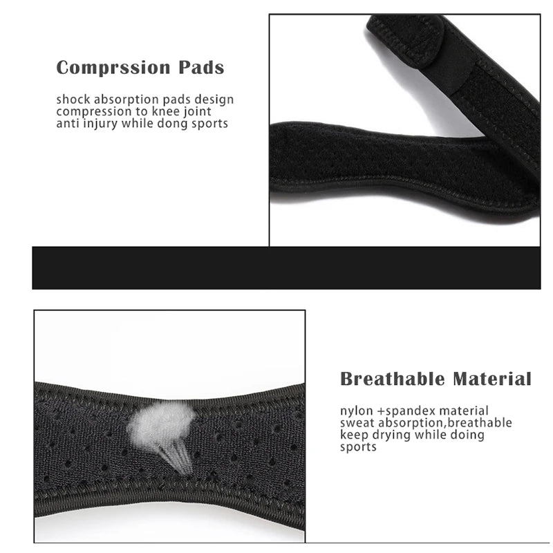 Compression pad with text on shock absorption and breathable material